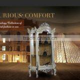 Plain White Wood and Glass Wine Cabinet for Dinning Room Furniture thumbnail-4