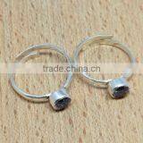 Special Moment !! Purple CZ 925 Sterling Silver Toe Ring, Fashion Silver Jewelry, Wholesale Silver Jewelry thumbnail-1