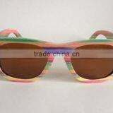 Pure Manual Coloured Bamboo Sun Glasses Retro Polarized Sunglasses thumbnail-1