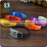 2016 Hot Promotional Flashing Brightness LED Bracelet With LOGO,silicon Led Bracelet