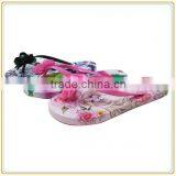 Wholesale Flower Printing EVA Flat Flip Flop Women and Girl Beach Slipper Quality Choice thumbnail-5