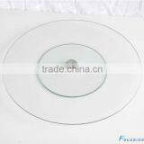 With Feet Rotating Round Clear Tempered Glass Lazy Susan