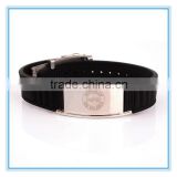 Noproblem P035 stainless steel germanium paracord hygienic infinity wristband bracelet wholesale