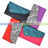 VIGO Women's Detachable Clutch Wristlet Smartphone Wallet Up To 5.5 Inch Total Height Purple With Zebra