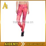 custom made sublimation printed womens sports fitness leggings