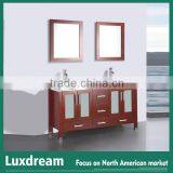 Cherry Red Classic Wooden Bathroom Vanity Combo Living Room Furniture