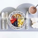 Grey Slip Resistant Silicone Baby Mat Washable Kids Placemats