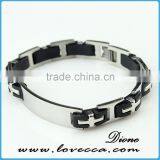 Wholesale Cheap Engraved Braided Leather Bracelet With Fashion Charm and Stainless Steel Buckle thumbnail-5