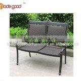 Best Selling Aluminum Base Rattan Outdoor Double Chair Furniture With Color for Patio thumbnail-1