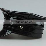 Leather Octagonal Cap Police Officer Hat Uniform Cap Party Caps thumbnail-2