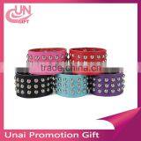 Fashion Charm Bracelet Fine Leather Rivets Bracelet Promation Gift thumbnail-3