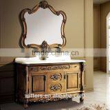 WTS-1011 Traditional Style Antique Mirrored Cabinets Type Classic Bathroom Vanity
