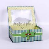 Colorful Printed Paper Gift Box With Clear Pvc Window