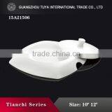 Square Design Special Style Pure White Ceramic Dinner Set thumbnail-3