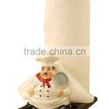 Personalized Handmade Painted Decorative Poly Resin Chef Paper Towel And Napkin Holder thumbnail-1