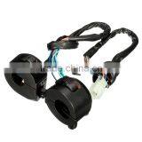Motorcycle PVC Waterproof Weatherproof 7/8 Diameter Handlebar Horn Turn Signal Headlight Electrical Start Switch 12V Black thumbnail-1