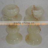 NATURAL COLOR ONYX CANDLE HOLDERS STANDS thumbnail-2