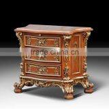 European French Style Fine Carved Upholstered Golden Trim Bisini New Product Bedroom Set thumbnail-4