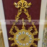 Antique Luxury Brass Wall Hanging Clock, Brass With 24K Gold Plated Home Decorative Wall Clock, Bronze Mounted Clock thumbnail-6