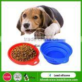 Collapsible Silicone Pet Dog Bowl,Silicone Foldable Pet Feeding Bowl thumbnail-1