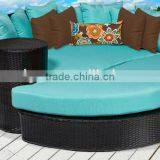 2017 Trade Assurance Hot Sale Outdoor Round Sectional Rattan Handmade Sun Chaise Sofa Daybed thumbnail-1