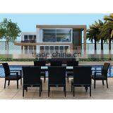 2017 Trade Assurance Display Cabinets Luxury Pvc Rattan Modular Metal Garden Glass Dining Table Set thumbnail-1