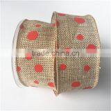 Cheap Wholesale 100 Linen Fabric for Gift Ribbon thumbnail-2