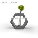 Wholesale Cheap Natural Concrete Cement Tall Decoration Crystal Glass Flower Vase thumbnail-2
