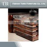 Antique Marble Top End Table Small Coffee Table for Living Room Furniture thumbnail-4