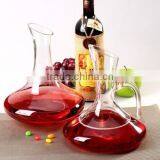 high-end mouth blown glass decanter glass wine decanter with handle