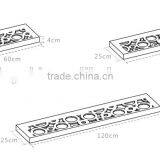 Hot Sale Carving Flower Floating Shelf Home Wall Display MDF Wood Set of 3 Wall Mount Shelf thumbnail-6