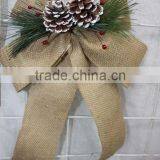 Jute Christmas Bowknots With Pines and Pinecones thumbnail-1