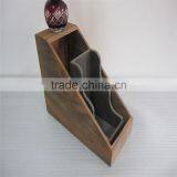 Office Desk Organizer Stationery Set Wood Pen Container File Holder Box thumbnail-4