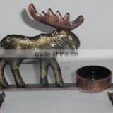 IRON 1 DEER TEA LIGHT STAND GOLDEN thumbnail-1