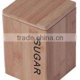 2017 Wholesale Bamboo Retractable Sugar Box