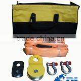 4x4 Recovery Gear 8pcs Winch Accessories Kits Bag With Tow Strap Bow Shackle thumbnail-1