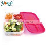 Wholesale BPA Free Plastic 3-Compartment Container Bento Lunch Box thumbnail-1