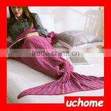 UCHOME Mixture Crocheted Thick Knited Mermaid Tail Blanket thumbnail-3