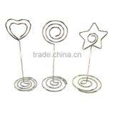 Heart Shaped Wire Holder Memo Clips With Spiral Wire Base for Party Favors at a Wedding Reception