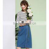 Summer High Waist Half Skirt Female Cowboy Printed Fashion Casual Women Skirt thumbnail-3
