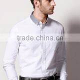 New Design Contrast Fabric Made to Measure Cotton Slim Men Shirt BSZ0080 thumbnail-1