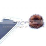 CX-A-54B Rabbit Fur Mobile Phone Strap Detachable Key Ring thumbnail-2