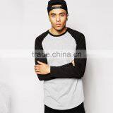 Mens Long Raglan T-shirt Long Sleeve T-shirt Wholesale thumbnail-1