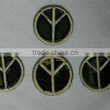 Machine Embroidery Iron on Peace Badges