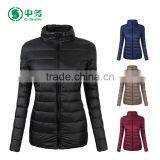European Style Winter Shiny Ultra Light Thin Foldable Women Goose Down Jacket thumbnail-1