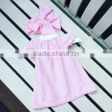 Boutique Girls Wedding Dress Party Wear Baby Soild White Cotton Dresses Wholesale Kids Clothing thumbnail-4