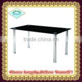 Black Cheaper Tempered Glass Dining Set Glass Dining Table thumbnail-1