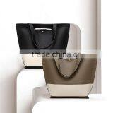 China Designer Women Leather Handbag Contrast Shoulder Bag Fashion Style Top-Handle Female Casual Totes Bags thumbnail-1