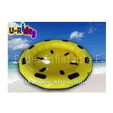 2.5M Round Yellow Family Inflatable River Rafts , 4 / 6 Person Inflatable Party Rafts