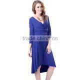attractive fashion royal blue wholesale casual dresses